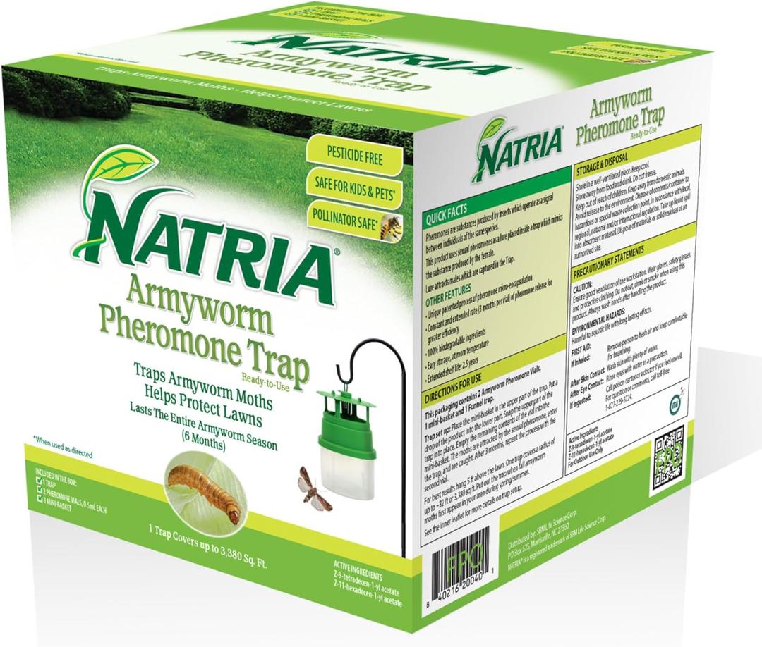 NATRIA Armyworm Pheromone Trap, Ready-to-Use, 3,380 Sq. Ft. (1-Pack)