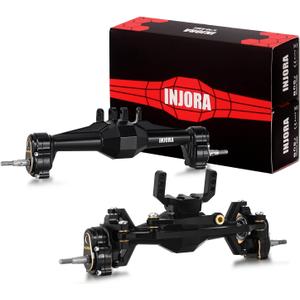 INJORA +5mm Diamond Portal Axles with Brass Steering Knuckles & Covers for 1/18 TRX4M Upgrade