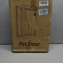 3-Flap Dog Door, All Aluminum Alloy Large Doggy Door Doggie Door for Wall, Heavy Duty Pet Door Easy to Install, Energy Efficient, Telescoping Tunnel for Interior & Exterior Wall, Pet Up to 45Lb-Black Size: Medium