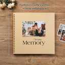 potricher 12 x 12 Inch DIY Scrapbook Album 40 Pages Hardcover Kraft Paper Scrap Book Photo Albums Memory Book for Wedding and Anniversary Family (Yellow, 12 Inch)
