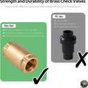 1" No-Lead Brass Check Valve with Backflow Preventer, CVNL100 700 Series, Universal One-Way 1" FNPT 1" FNPT