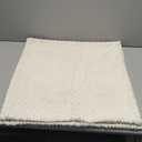 Kevin Textile Decorative Throw Pillow Cover Striped Corduroy Plush Texture Velvet Euro Cushion Cover for Bed 24 x 24 Inch (60cm) Set of 2 Cream