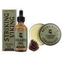 Striking Viking Pack of 2 Beard Oil and Beard Balm Cerdarwood Scent