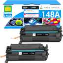 148A Toner Cartridge Black W1480A 4001n 4101fdw Compatible Replacement for HP148A 148X 148 W1480A W1480X for HP LaserJet Pro 4001n 4101fdw 4001dw 4001dn 4101fdn Printer Ink (with Chip) (2 Pack)