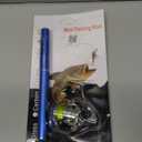 Lixada Fishing Rod Reel Combo Mini Pen Fishing Pole Kit Telescopic Fishing Rod Spinning Reel Combo Kit (1.0 m, Blue)