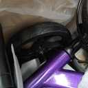 Aojin Knee Scooter for Adults for FootInjuries, 300lbs Capacity, All Terrain Foldable Knee Scooter Walker with Bag, 13" Wide Pu Seat, Compact Crutches Alternative (Purple)