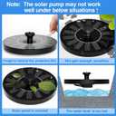 Solar Fountain, Floating Solar Powered Water Fountain Pump for Bird Bath, Garden, Pond, Pool, Outdoor (1W)