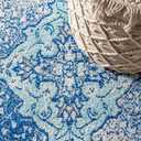 JONATHAN Y Boho Vintage Cream/Blue Runner Rug, 2x10, Bohemian Flair Medallion, Floral Easy-Cleaning High Traffic for Living Room, Bedroom, Kitchen, Pet-Friendly, Non Shedding (BMF106A-210)
