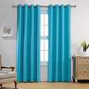 Amazon.com: MIUCO Room Darkening Thermal Insulated Grommet Window Blackout Curtains Panels for Livingroom 1 Pair 52x84 Inch Turquoise, Bonus 2 Tie Backs Included : Home & Kitchen