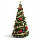 6ft Pre Lit Pop Up Christmas Tree with 150 Lights, Collapsible Artificial Christmas Tree with Ornaments, Pre-Decorated Pencil Xmas Tree Holiday Party Supplies for Apartment Home Decorations Indoor