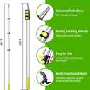 Christmas Light Hook Pole, 4-14 FT Telescopic Extension with Hanging Hook