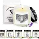 MTLEE 6 Pcs Book Lover Gifts Valentines Bookish Gifts 3.5 oz Scented Reading Candle for Her Book Club Bookworm Reader Librarian Writer Office Staff National Books Month Party, 6 Style(Classic Scent)