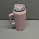64oz Insulated Tumbler with Handle, Stainless Steel Double Wall Vacuumn Water Bottle, Lid and Straw for School, Gym, Hiking & Camping,  Pink