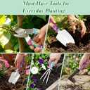 Gardening Gifts for Women, Gardening Tools for Mom Grandma Wife, 10 Pcs Garden Supplies mit Protable Case, Ergonomic Handle Trowel Rake Weeder Pruner Shears Sprayer Present Purple