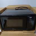 Emerson MW7302B Compact Countertop Microwave Oven with Touch Control, LED Display, 700W, 10 Power Levels, 6 Auto Menus, Glass Turntable and Child Safe Lock, 0.7 Cu., Ft. Black