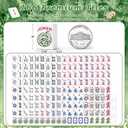 Mykng Nzw166Pcs American Mahjong Tiles Set with Mat, Racks and Accessories, 1.2''