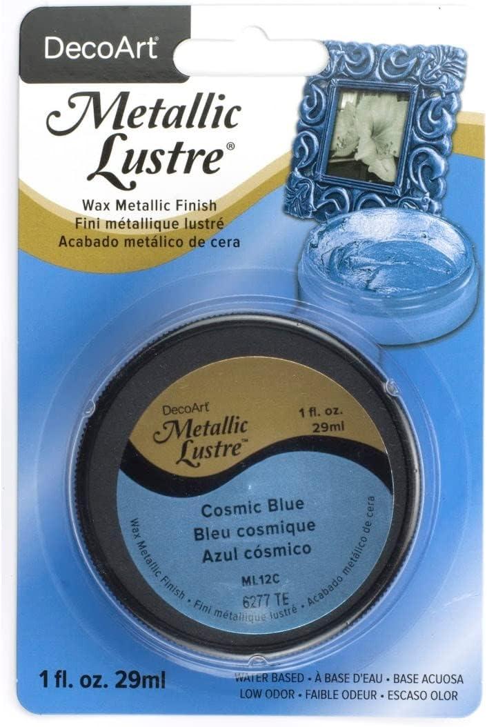 Deco Art Metallic Lustre Wax Finish, 1 oz, Cosmic Blue