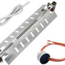 AMI PARTS WR51X10055 Refrigerator Defrost Heater Kit, Temperature Sensor WR55X10025, High Limit Thermostat WR50X10068 Replacement Compatible with General Electric