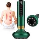 Cellulite Massage Tool,Cellulite Massager Electric Fat Remover with 12 Suction Modes,Rechargeable & Cordless,Intelligent Cupping Massager for Arms,Legs,Back Used at Home(Green)