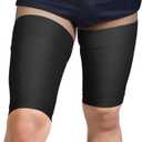 Thigh Compression Sleeves (Pair), Unisex, Hamstring Compression Sleeve for Quad & Groin Pain Relief & Recovery, Thigh Brace & Wrap Great for Running Sports & Injury, Upper Leg Sleeves Black M (Medium)