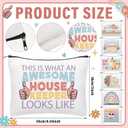 Kacctyen 24 Pcs Housekeeping Gifts Bulk 12 Thanksgiving Makeup Bag 12 Retractable Badge Reels Housekeeping Appreciation Gift for Housekeeper Cleaner Staff Team Employee Coworker Custodian