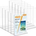 MaxGear 8.5x11 Acrylic Sign Holder 12 Pack, Clear Table Menu Display Stand Plastic Document Paper Holder Double Sided T Shape Sign Frame for Store, Restaurant, Hotels, Office