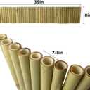 Jollybower 8x39IN Natural Bamboo Edging, Bamboo Garden Border Edging, Outdoor Landscape Edging for Decorative Garden, Patio Flower Garden Bed, Lawn, Yard, Pool Fences1Pc with 3 Short Poles