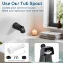 Universal Tub Spout for 1/2" Copper Pipe, 1/2" IPS and 3/4" IPS, Bathtub Faucet with Diverter and Adapter and Hex Wrench (Matte Black)