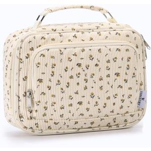 Large Pen Pencil Case,VONXURY High Capacity Art Colored Pencil Pouch Portable Stationery Organizer With 2 Detachable Layers 54 Slots Multiple Zipper Pockets for School Office College (Beige)