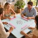 Mahjong Racks with Magnetic Pushers,Scalloped Magnetic Racks Mahjong, 20inch