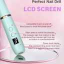Electric Nail Drill Machine File Efile Set for Acrylic Gel Nails Portable Nail Drill Machine Kit Rechargeable Pedicure Tools for Hand Feet Manicure Pedicure Tools Polishing Set(Blue)