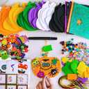 Winlyn 36 Sets Halloween Craft Kits Fall Crafts DIY Halloween Pumpkin Ornaments Art Set Bat Monster Foam Stickers Halloween Arts and Crafts for Kids Classroom Activities Party Favors Trick-Or-Treaters