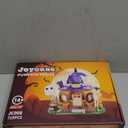 Halloween Pumpkin House Building Kit, Whimsical Halloween Building Set Dcor with Adorable Ghost and Pumpkin Toys, Cute Halloween Party Gift, Halloween Building Bricks Compatible with Lego
