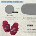 Women's Silent Indoor Slippers  Lightweight Terry Cloth Slides with Memory Foam, Open Toe, Soft Sole (No Rubber), Foldable Travel House Shoes for Home or Hotel Use (7-8, Burgundy Red)