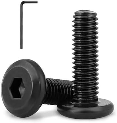 5/16-18 x 1-3/4" (7 Pack) Flat Head Hex Socket Cap Screws Bolts, Black Oxide 304 Stainless Steel 18-8, Hex Drive, Bright Finish, Fully Machine Thread