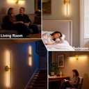 Battery Operated Wall Sconces Set of 2: 10000mAh Rechargeable Wall Lights with Remote, 360 Rotate 3000K-6000K LED Wireless Wall Light Fixtures Decor for Bedroom Living Room Hallway Picture Lighting