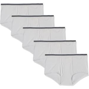 Amazon Essentials Men's Cotton Breathable Tag-Free Briefs Underwear, Multipacks