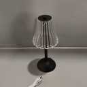 Cordless Table Lamps for Home,Table,Dining Room, Gold Rechargeable Lamps, USB Charge 12'' Tall LED Brass Portable Outdoor Indoor Table Lamp with Built-in Dimmer (Black-White)