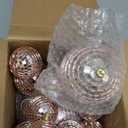 WILLBOND 12 Pack Disco Ball Mirror Ball with Hanging Ring for Fun Retro Disco Party Decorations Party Dj Lighting Effect Stage Props Game Accessories, 5.91", 3.94", 3.15", 2.36"(Rose Gold)