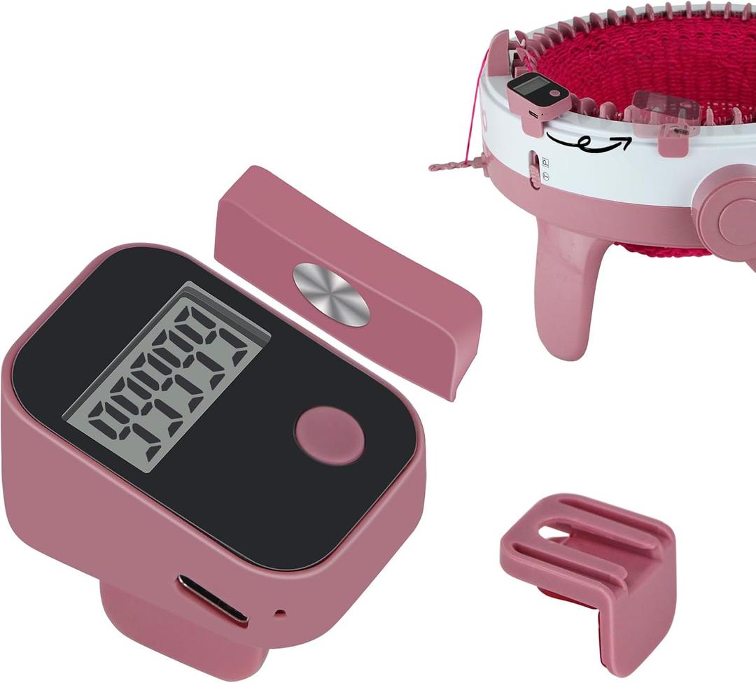 Rechargeable Knitting Machine Counter, Row Counter for Knitting, Suitable for 32, 40 and 48 Needles, Charges Quickly and Install Easily, Knitting Machine Accessories