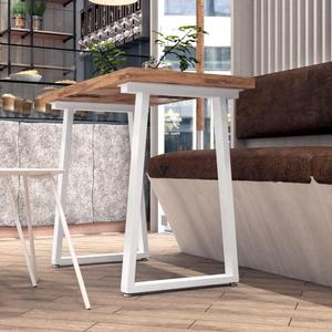 DR.IRON Metal White Table Legs 28''H, Heavy Duty Desk Legs for Dinning Table, Coffee Table, Kitchen Table (Without Boards), Set of 2