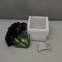 Fule Artificial Silk Rose Flower Centerpiece Arrangement in Glass Vase with LED Light for Home Wedding Decoration (Black)