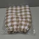 Rectangle Picnic Table Cloth, Elastic Waterproof Fitted Vinyl Tablecloths for 4 Foot Tables, Wipeable Flannel Backed Table Covers for Dining, Camping, Outdoor(Khaki Plaid,24"x48")