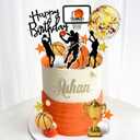 29 PCS Basketball Cake Toppers Basketball Cake Decorations with Star Golden Balls for Men Birthday