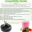 2 Packs Ninja Blender Cups & 7 Fins Ninja Blender Blade Replacement Compatible with Ninja Blender BN401 BN751 BN801 BL642 BL480-30 BL490-30 BL640 CT680 CT640C CT641 NN100 NN210 NN102 BL2012