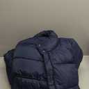 Amazon Essentials womens Lightweight Water-resistant Longer Length Cocoon Puffer Coat (Large, Navy)