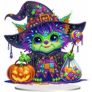 WEUOPG DIY Tabletop Diamond Art Painting Kit for Adults, Acrylic Diamond Painting Desktop, Diamond Ornament for Beginner Home Office Decor Crafts Gift