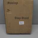 Ronlap One Step Stools for Adults, Portable Safety Step Platform for Seniors Small Plastic Bedside Step Stool Mobility Wide Step Stools Elderly Assistance for Shower Bed Car Stair Outdoor, Black-Black
