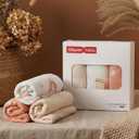 GLLQUEN BABY 3-Pack Organic Baby Swaddle Sleep Sacks for Newborn - Baby Swaddles 0-3 Months, Newborn Swaddling Sack, Rainbow & Sun, Infant Swaddle Blanket Wrap (Small/Medium)