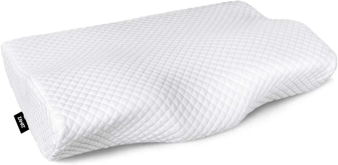 EPABO Memory Foam Pillow for Neck Pain Relief, Adjustable Orthopedic Ergonomic Cervical Pillow for Sleeping with Washable Cover, Bed Pillows for Side, Back, Stomach Sleepers, Queen(24*15*4.8 inches)